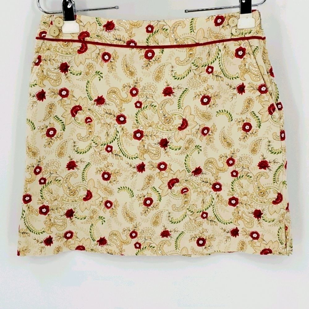 EXPROPRIATION golf skort, size 8. cream with pink. Golf, Pickel Ball.